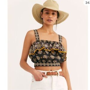 Free People Crop Top with adjustable straps!